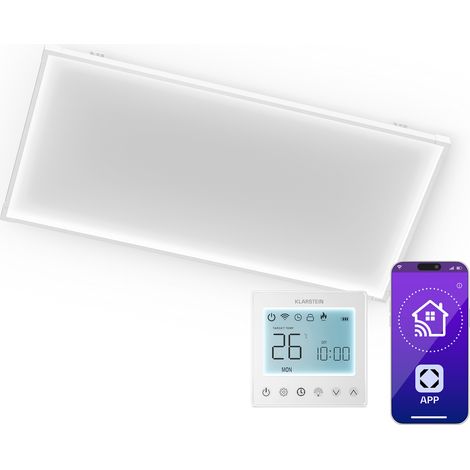 Klarstein Wondersky pannello a infrarossi 770 W 4 - 8 m² Design minimalista 120 cm x 60 cm (1/5)