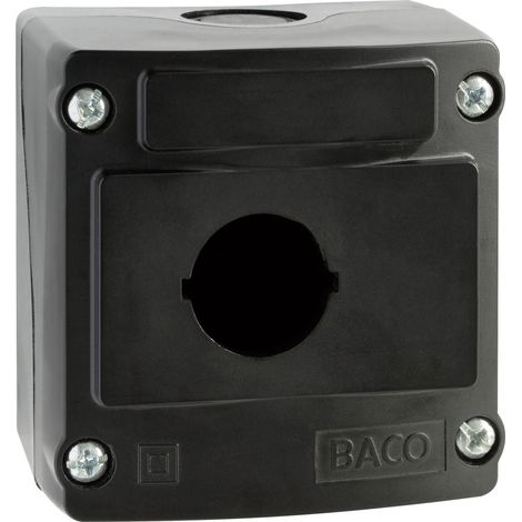 BACO LBX0100NR 100530 Leergehäuse 1 Einbaustelle (L x B x H) 74 x 74 x 47.9 mm  Schwarz 1 St.