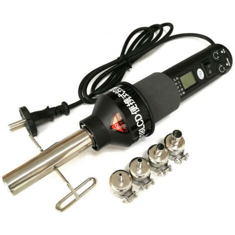 Vitesse Buse Air Chaud Soudure Souder Soudage Pistolet Plastique PVC Vinyle Outil de Soudage Pistolet de séchage à affichage numérique pour pistolet à air chaud à contrôle de température portable