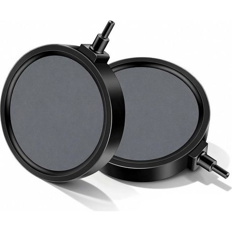 Lot de 2 Aquarium Pierre a Air, 10 cm Bulleur Aquarium Diffuseur Air Aquarium Disque Diffuseur d'oxygène pour Aquariums Hydroponie (1/5)