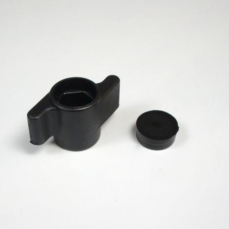 Ajile - Bouton Écrou Papillon de Blocage, Réglage à Ailettes – Tête en Polyamide NOIR de Diamètre 30 mm à assembler avec une vis ou un écrou M6 (non fourni) (1/3)