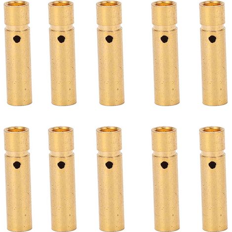 10 Pièces Connecteurs Banane 3.0mm Dorés Mâle-Femelle pour Haut-Parleurs et Câbles Audio (1/5)
