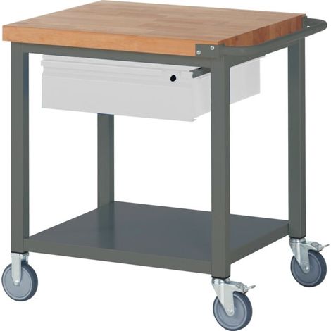 Etabli mobile STIER Premium avec 1 tiroir et plateau de rangement, lxPxH 750x700x880 mm (1/4)