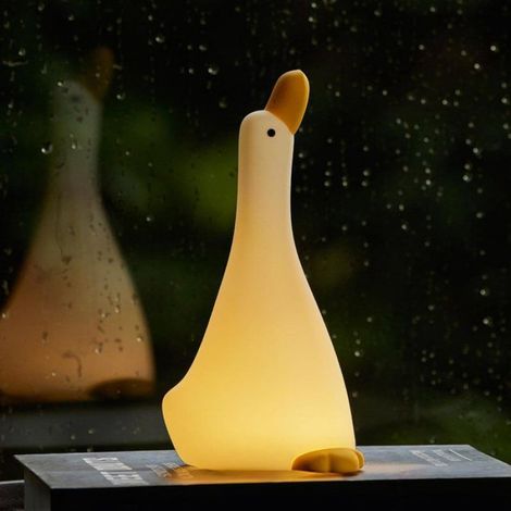 Veilleuse Petit Canard - Veilleuse Animal Mignonne - Veilleuse - Veilleuse Enfant - Lampe de Lit - Silicone Alimentaire - (1/5)