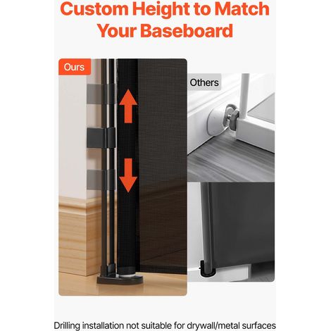 Barrière de Sécurité Extensible Clôture en Maille Jusqu’à 305 cm (1/5)