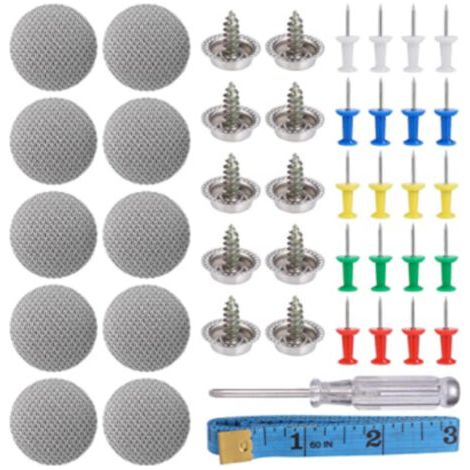 Kit de réparation de ciel de voiture, 70 pièces de rivets de réparation automobile, vis de réparation de toit de voiture avec 70 épingles colorées 1 tournevis, ruban à mesurer (1/5)
