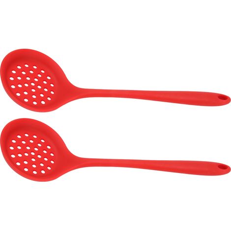 2er-Pack Silikon-Schöpflöffel, multifunktional, weich, lebensmittelecht, hitzebeständig, Küchenkelle/Sieb (1/5)