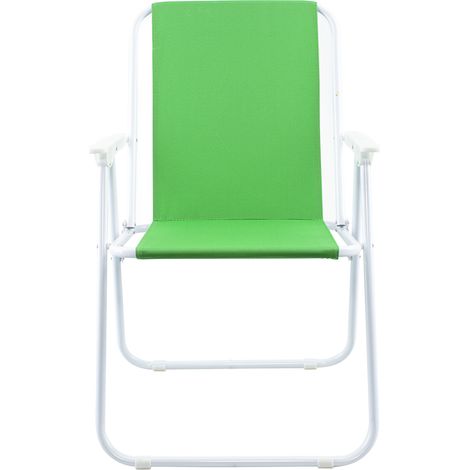 Chaise de jardin pliante en acier Sea Beach Relax pour le camping  Couleur: Vert