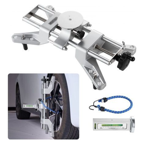 Abrazadera para Ruedas y Adaptador Magnético, Herramienta de Alineación de Ruedas de Aleación de Aluminio 1 Pieza para Medición Precisa de la Caída, Compatible con Llantas 27,94-63,50 cm (1/5)