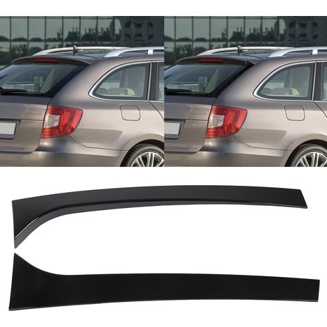 Seitliche Heckscheibenspoiler in Hochglanzschwarz (ein Paar) für Skoda Superb 2008-2015 (1/5)