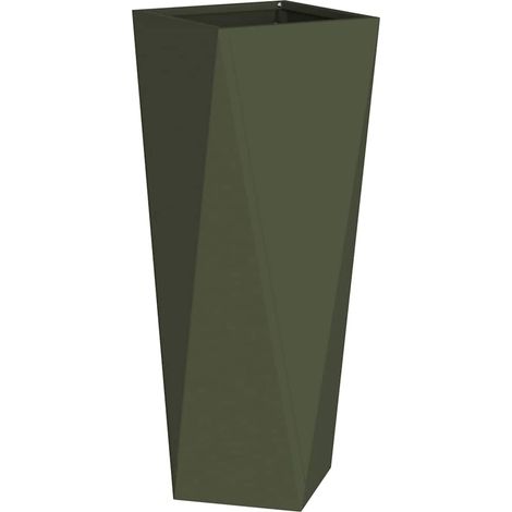 Maison Exclusive - Jardinera Verde Oliva 30 x 30 x 75 cm Acero