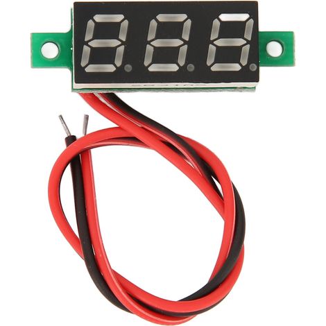 Voltmètre numérique 0,28 pouce, voltmètre 2 fils CC 4-30 V pour la mesure (1/5)
