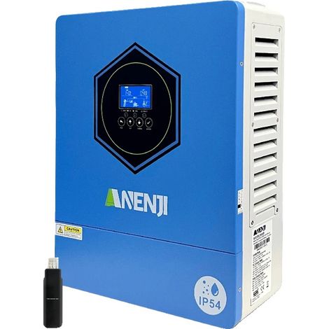 Inverter solare, onda sinusoidale pura, monitoraggio Wi-Fi, ANJ-6200W-48V-IP54-W, 220-240V (1/2)