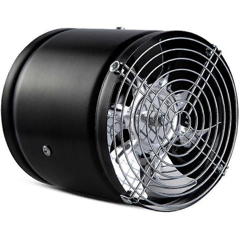 Cappa da cucina multifunzionale con griglia protettiva - ventola di ventilazione potente ma silenziosa - lega di alluminio nera (1/5)