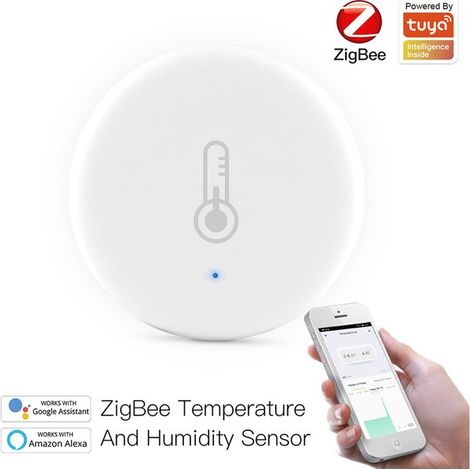 ZigBee Sensore Di Temperatura e Umidita APP Tuya Piccolo e Rotondo