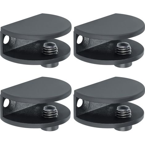 4 Pièces de Pinces à Verre, Support de Verre Réglable 5-10mm, Noir (1/5)