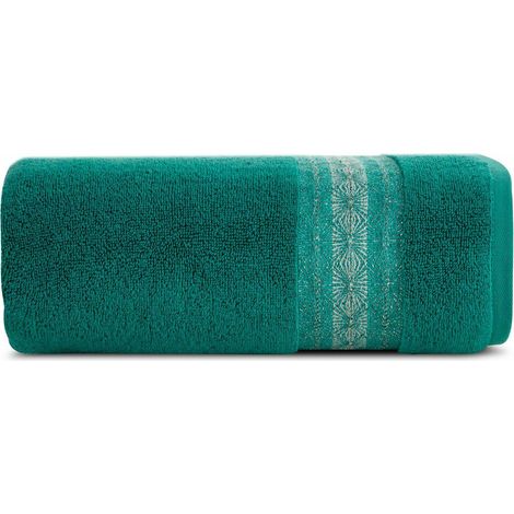 Serviette de bain Malika 70x140 cm turquoise (1/4)