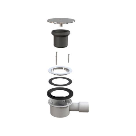 PILETTA PER PIATTI DOCCIA TRIGONO INOX- Diam. 90- BONOM- pezzi 1