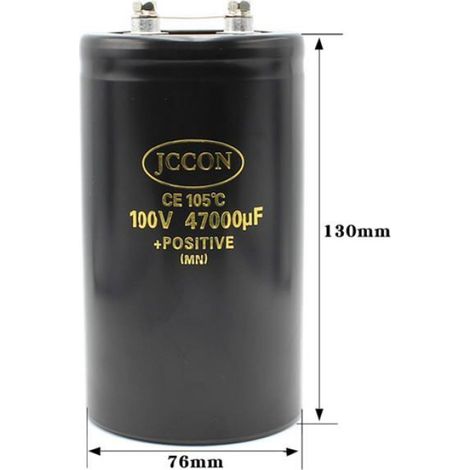 1 Pièce 100V 10000Uf 50X80Mm Condensateur Électrolytique En Aluminium De Type Termial À Vis 100 Volt 10000 Uf (1/5)