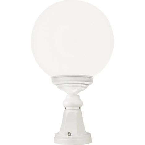 [NEUWERTIG] B-Ware Lcd Sockelleuchte Außenleuchte Leuchte 1131 Mit Kugelschirm Weiß Gartenlampe