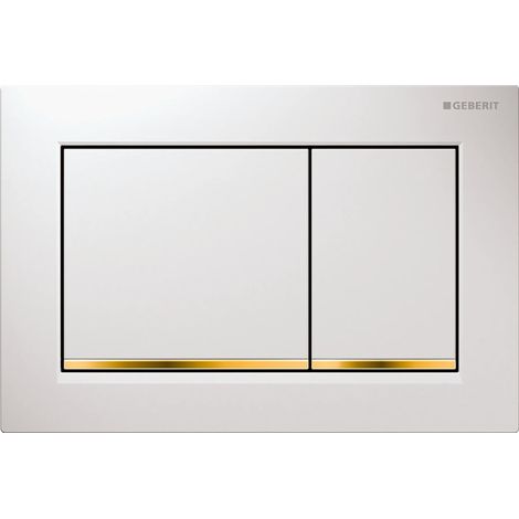 Placca Geberit Omega20 Square Bianco / Dorato  115.080.KK.1 Bianco