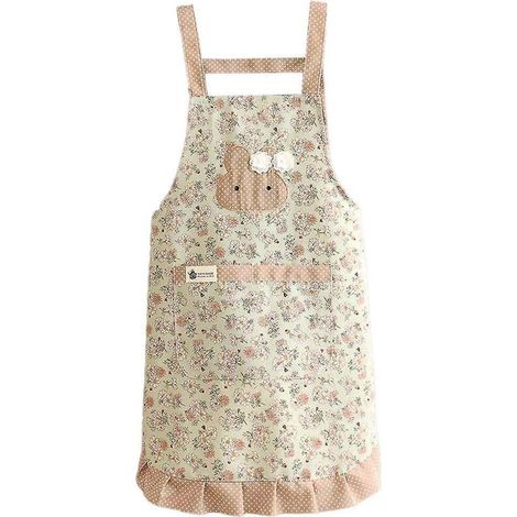 Küchenschürze für Damen mit Taschen, mehrlagige Latzschürze zum Kochen, Backen, Grillen und Gärtnern (Form 6) (1/5)