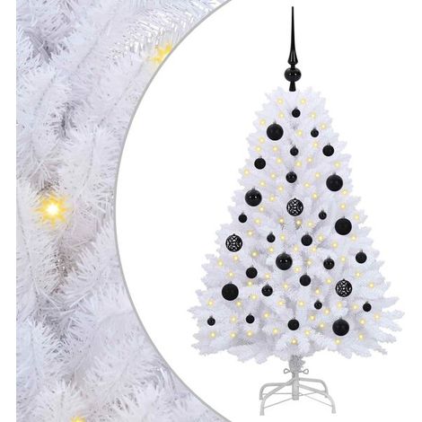 Sapin de Noël artificiel, à branches mobiles, blanc, 120 cm (1/5)