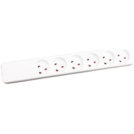 Multipresa Garbot Plast K-IT a 6 prese. Bianca, Z66000108-PA01