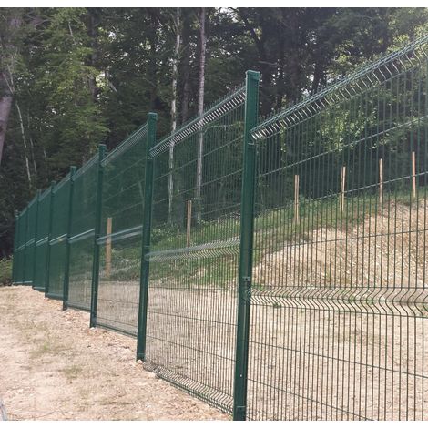 Panneau rigide 1,93 x 2 m – Maille 200 x 55 mm – Fil 3,8 mm – Vert pour clôture résidentielle – Filiac