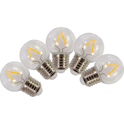 5er-Pack E27 130 Lm  18 W klare Filament-LED-Lampen TIBELEC