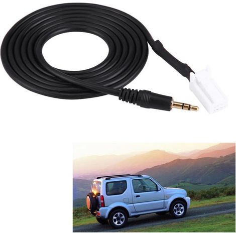 Adaptateur Câble Aux-In - Prise Jack 3 5 Mm - Connecteur 8 Broches - Pour Voiture Swift Jimny - Longueur 140 Cm (1/5)