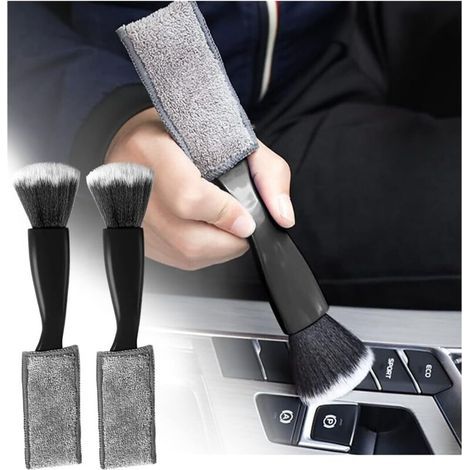 2 Brosses de Nettoyage pour Grilles d’Aération Auto Intérieure – Anti-rayures, Multifonction pour Tableau de Bord et Détails (1/5)