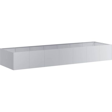 Jardinière 280x80x40 cm acier galvanisé vidaXL