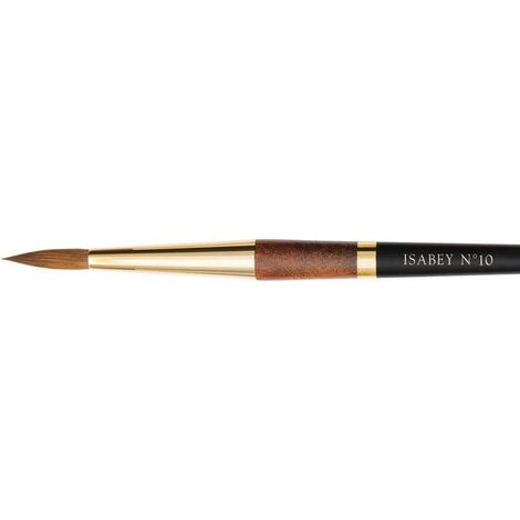 Pinceau - Rond fin - Aquarelle - Isabey - Martre Kolinsky Pure - 6227i - N°10 - Fibres naturelles (1/2)