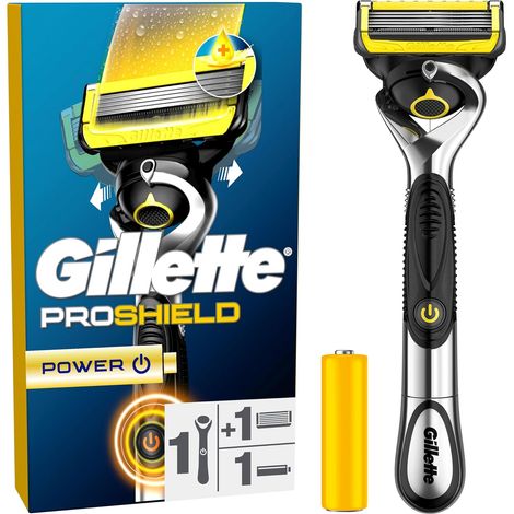 Rasoir Homme Proshield Power, Cartouche à 5 Lames, Argent (1/5)