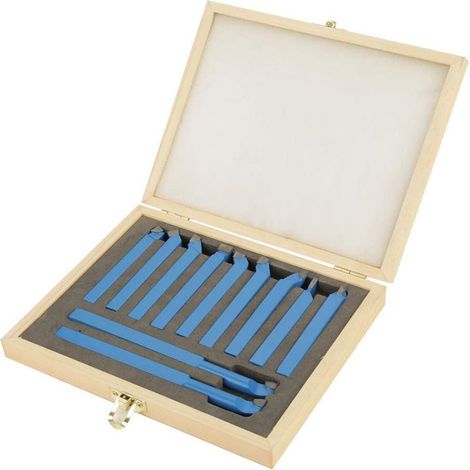 11 Outils de tour, Bits de coupe carbure, Acier carbone haute dureté, Pour tournage métal, Usage professionnel et amateur (1/5)
