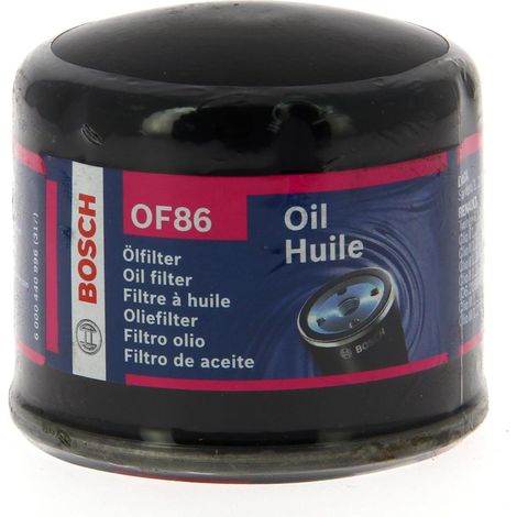 Bosch – Filtre à huile OF86 – Largeur optimisée pour moteur thermique – Élimination des impuretés pour performance moteur