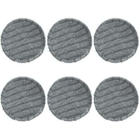 Panni di ricambio in microfibra per scopa elettrica (confezione da 6, grigi, per modelli G29 e G28, compatibili con panni di ricambio da 6,3 pollici di diametro)