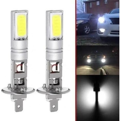 2x H1 80W COB LED Ampoule Voiture DRL500-700lm Blanc DC 12-24V (1/4)