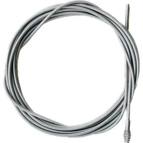Asta di pulizia per tubi L.7,5 m, diametro onda 8 mm, spirale diametro 8 mm, ganascia diametro 18 mm