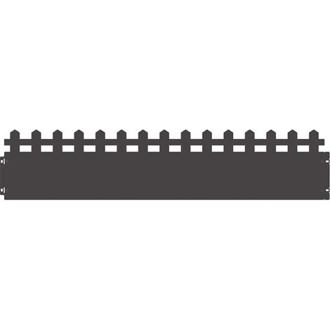 Lawn Edgings 20 pcs Black 103 x 0.05 x 22 cm Steel vidaXL