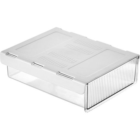 Tiroir sous Bureau Organiseur KFS Modèle L Noir ABS+PET Grande Capacité 24x21x6cm Adhesive (1/5)