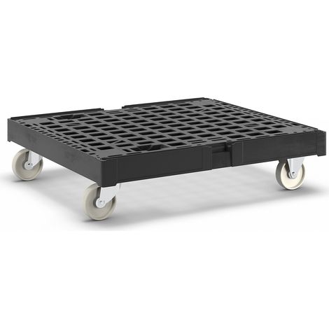 Plateau roulant 815x724mm – Charge maximale 500 kg – Matériau recyclé – 4 roulettes dont 2 pivotantes – Prêt à l'emploi – Eurokraftbasic