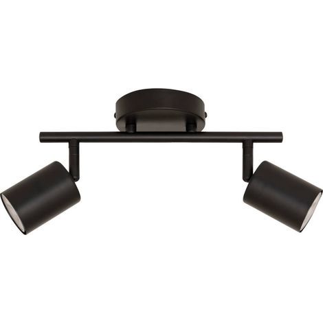 Spot mural double orientable compatible plafond Noir 28x11x18 cm (1/5)