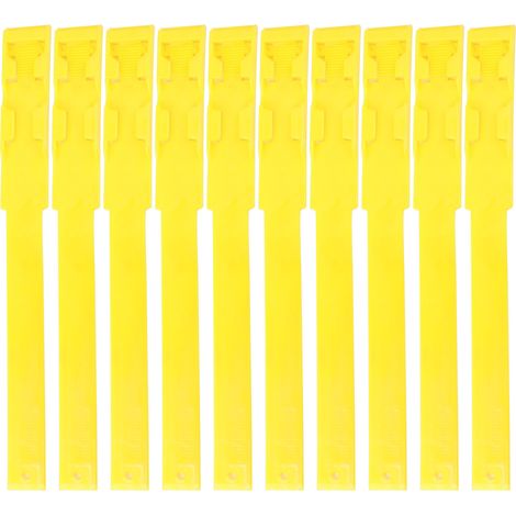 Packung mit 10 Kennzeichnungsringen für Kühe: Hochwertiger Kunststoff, sicher und ungiftig, geeignet für verschiedene Nutztiere: rot, blau, grün, gelb (1/5)