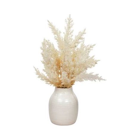 Composition Florale Givrée "James" 36cm Blanc (1/5)