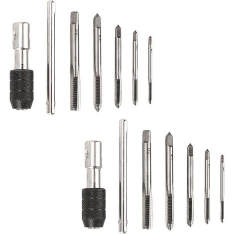 Jeu taraud/filière, 2 pièces, M3-M8, acier allié, pour métal (1/5)