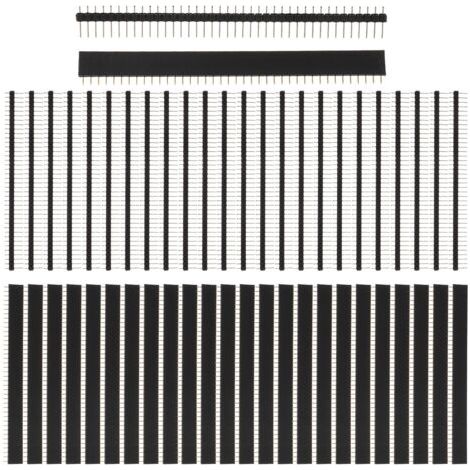 Pin headers (male and female), solder pins for printed circuit boards, 2.54 mm perforated board, 40 pins (50 pieces)