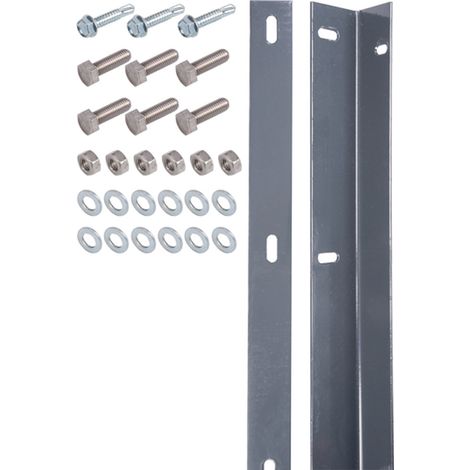 ALBERTS Befestigungsleiste für Doppelstab-Gittermatten, anthrazit, Länge 1800 mm, mit Schrauben (1/3)