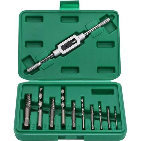 11 extractores de tornillos dañados para pernos rotos con caja de almacenamiento (1/5)